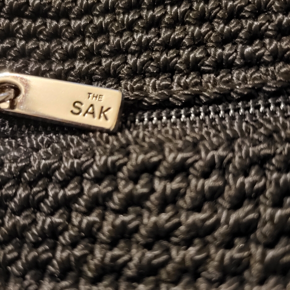 The Sak Elegant Used Black Knit Shoulder Bag - Picture 3 of 8